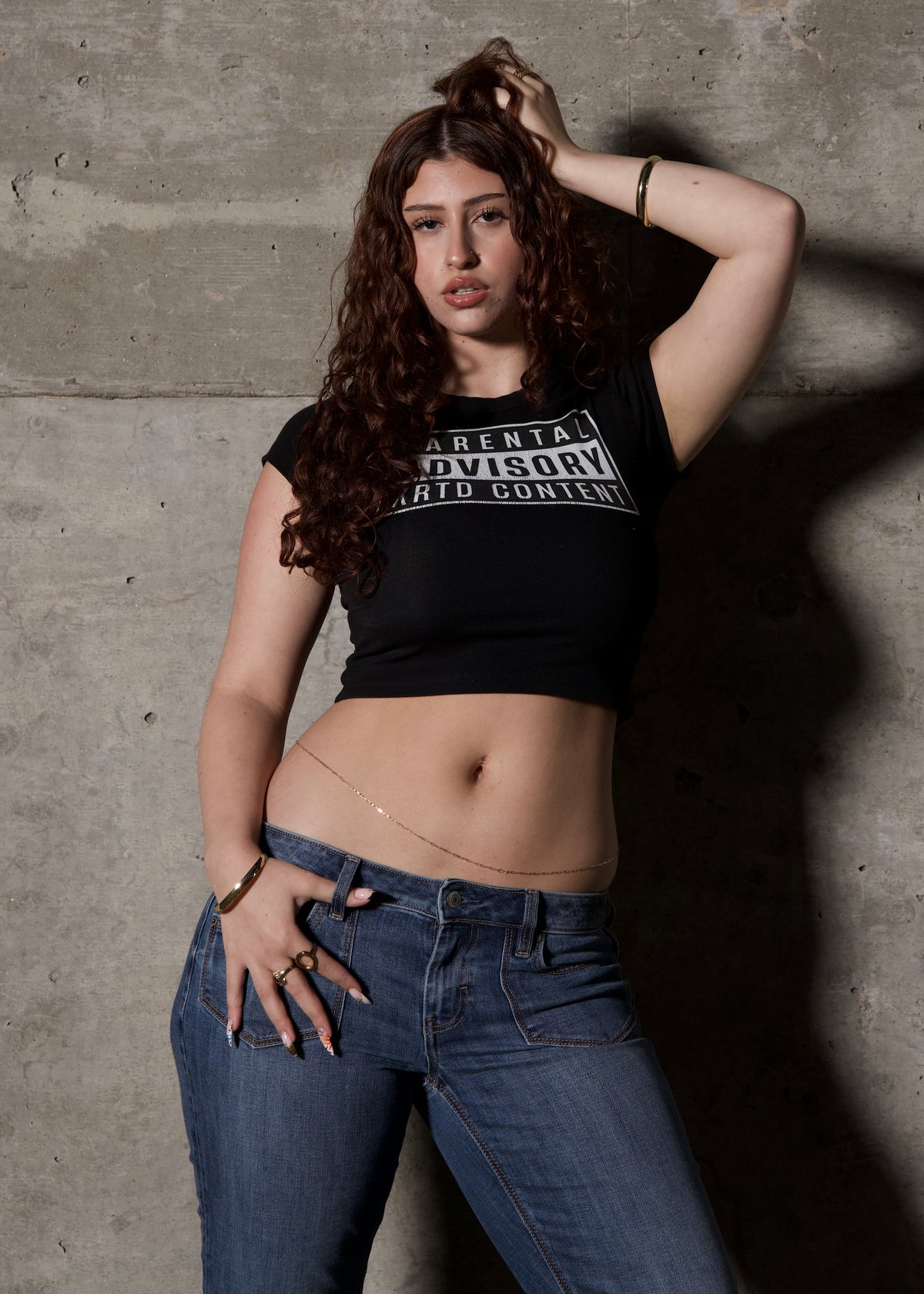 Parental Advisory Cropped Tee